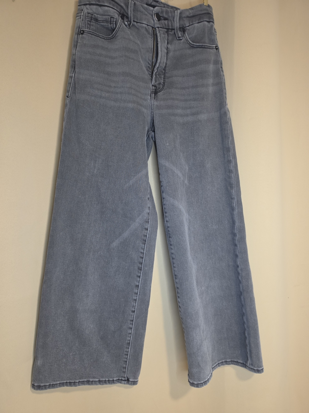 Good American Light Blue Wide-Leg Jeans